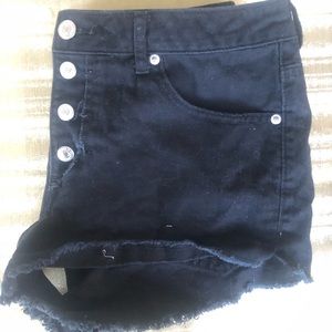 Black Jean Shorts